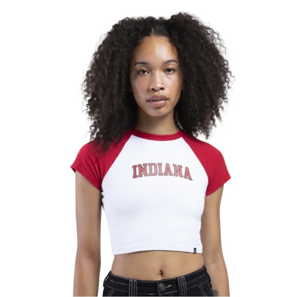 Hype and vice Indiana university crop top